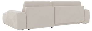 Ecksofa Luna mit Schlaffunktion, Cord Beige - Ecke davorstehend rechts