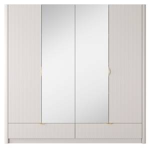 Kleiderschrank Katine Beige - Holzwerkstoff - 213 x 210 x 55 cm