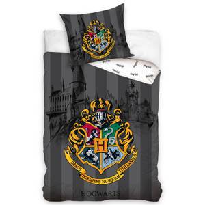 Bettwäsche Harry Potter Hogwarts Wappen Grau - Textil - 135 x 200 x 1 cm