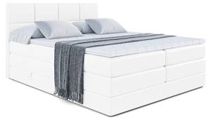 Boxspringbett ARDENI KING Hochglanz Weiß - Breite: 180 cm