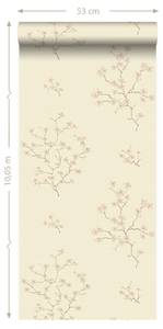 papier peint fleurs 7021 Beige - Fibres naturelles - Textile - 53 x 1005 x 1005 cm