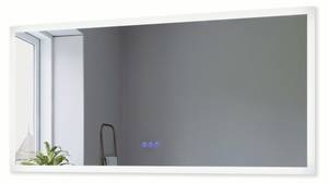 LED Badspiegel Großer Touch Wandspiegel Silber - Glas - 140 x 70 x 5 cm