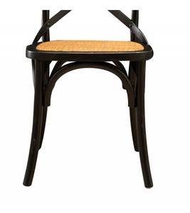 Chaise de Salle à Manger HARMONIE Noir - Bois massif - Bois/Imitation - 52 x 88 x 48 cm