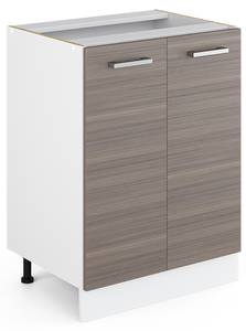 Meuble bas de cuisine R-Line 29706 Marron foncé - Blanc