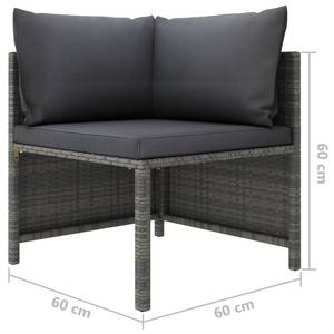 Garten-Lounge-Set (8-teilig) 3009676-22 Anthrazit - Grau