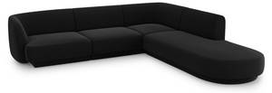 Ecksofa MILEY 6 Sitzplätze Schwarz