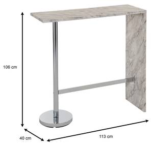 Table haute RICARDO Gris - Métal - 113 x 106 x 40 cm