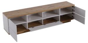 Buffet bas LED Cronus Ⅰ Marron - Blanc - Bois manufacturé - Métal - 180 x 41 x 38 cm