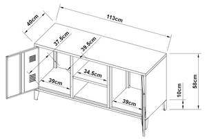 Sideboard Kotka mit 2 Türen Weiß