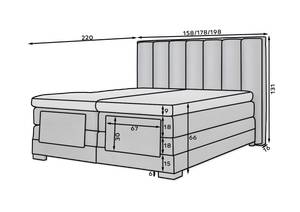 Boxspringbett SAFINA Grün - Breite: 158 cm