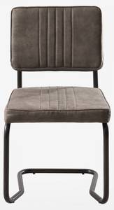 Set aus 2 Stühlen Stoff Taupe Grau - Textil - 52 x 88 x 47 cm