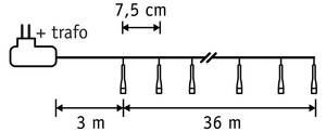 Lichterkette 480 LED Weiß - Kunststoff - 1 x 3 x 3600 cm