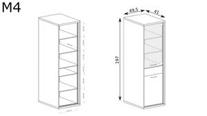 Vitrine MEDIOLANE 49 x 197 x 41 cm