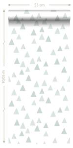 papier peint triangles graphiques 7291 Bleu