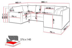 Ecksofa Denver Plus Grau