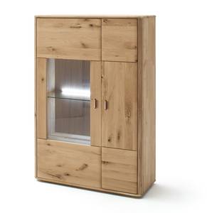 Highboard Renzo 7 mit Beleuchtung Braun - Massivholz - Holzart/Dekor - 96 x 140 x 38 cm