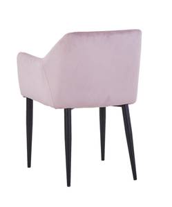 SIT&CHAIRS Armlehnstuhl, 2er-Set Schwarz - Pink - Metall - Textil - 63 x 83 x 61 cm