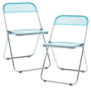 Lot de 2 chaises pliantes Pornainen Bleu clair