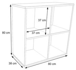 Vitrinenschrank LONI SC80 Weiß - 4