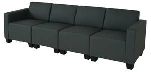 4-Sitzer Sofa Lyon Grau - Kunstleder - 250 x 76 x 72 cm