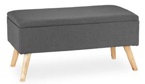 Banc rembourré avec espace de rangement Anthracite - Marron clair