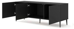 Meuble tv RAVENNA C RTV150 3D Noir - Noir brillant