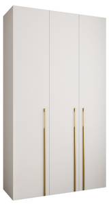 Drehtürenschrank Como 3 Gold - Weiß - 140 x 50 cm