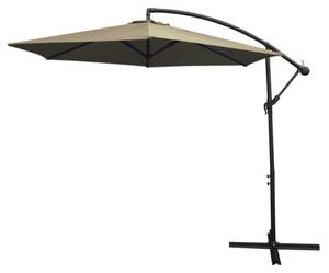 Sonnenschirm mit freischwingend Beige - Metall - Textil - 300 x 30 x 300 cm
