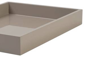 Lacktablett SPA M rechteckig, sandstone Grau - Holzwerkstoff - Kunststoff - 41 x 5 x 30 cm