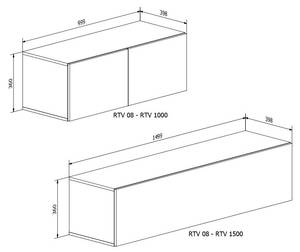 TV-Wohnwand COLGANTE VI Weiß - Holzwerkstoff - 500 x 36 x 40 cm