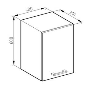 Hängeschrank R-Line 39736 Anthrazit - Weiß