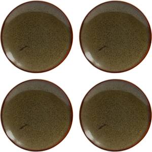 Frühstücksteller Baltra 4er Set Braun - Naturfaser - 2 x 2 x 1 cm