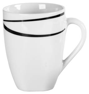 Kaffeebecher 350ml, Porzellan OSLO Weiß - Porzellan - 9 x 11 x 11 cm