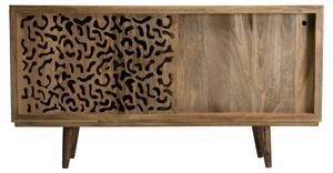 Buffet IRENE Braun - Massivholz - 45 x 85 x 160 cm