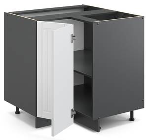 Eckschrank Fame-Line 46099 Anthrazit - Schneeweiß - Tiefe: 60 cm