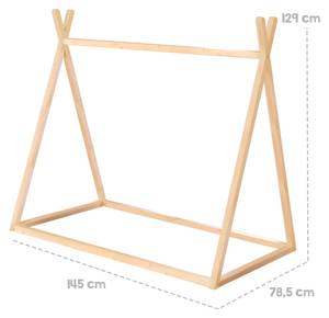 Bodenbett Montessori Braun - Holz