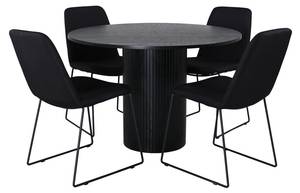 Essgruppe BiancaROBL Schwarz - Massivholz - 110 x 74 x 110 cm