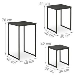 Lot de 3 tables d’appoint Noir