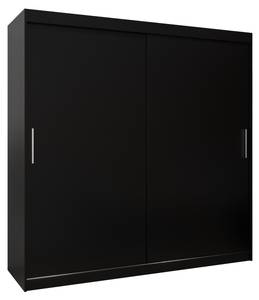 SCHWEBETÜRENSCHRANK TOKYO Schwarz - Breite: 200 cm