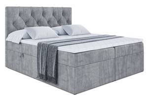 Boxspringbett ROMAN Grau - Breite: 140 cm - H3