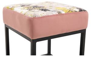 Hocker MARBELLA Pink - Textil - 37 x 43 x 37 cm