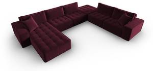 modulares U-Formsofa MIKE 8 Sitzplätze Rubinrot