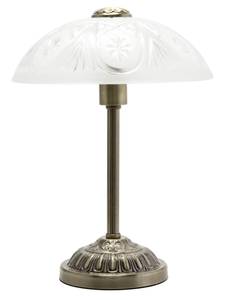 Lampe de chevet ANNABELLA Blanc - Verre - Métal - 30 x 42 x 30 cm