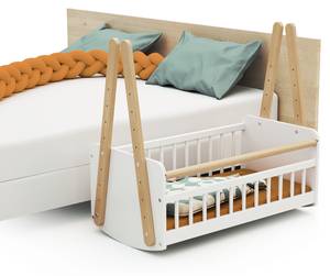 Co-Sleeping-Wiege PIRATE Weiß - Massivholz - 50 x 74 x 87 cm