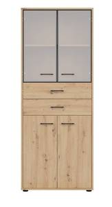 Highboard Space Office Braun - Holzwerkstoff - 80 x 203 x 38 cm