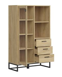 Vitrinenschrank Ramla Beige - Holzwerkstoff - 90 x 146 x 40 cm