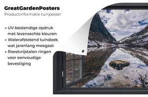 Outdoor-Poster 90x60 Aussicht - Berge Kunststoff - 90 x 60 x 1 cm