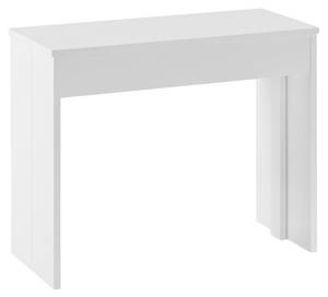 Console extensible jusqu'à 300cm Blanc Blanc - Bois manufacturé - Matière plastique - 90 x 77 x 302 cm