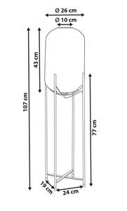 Grande lampe KAMINI Noir - Métal - 26 x 107 x 26 cm