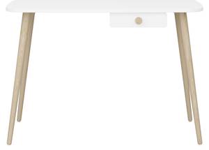 Schreibtisch Gry Weiß - Holz teilmassiv - 110 x 74 x 50 cm
